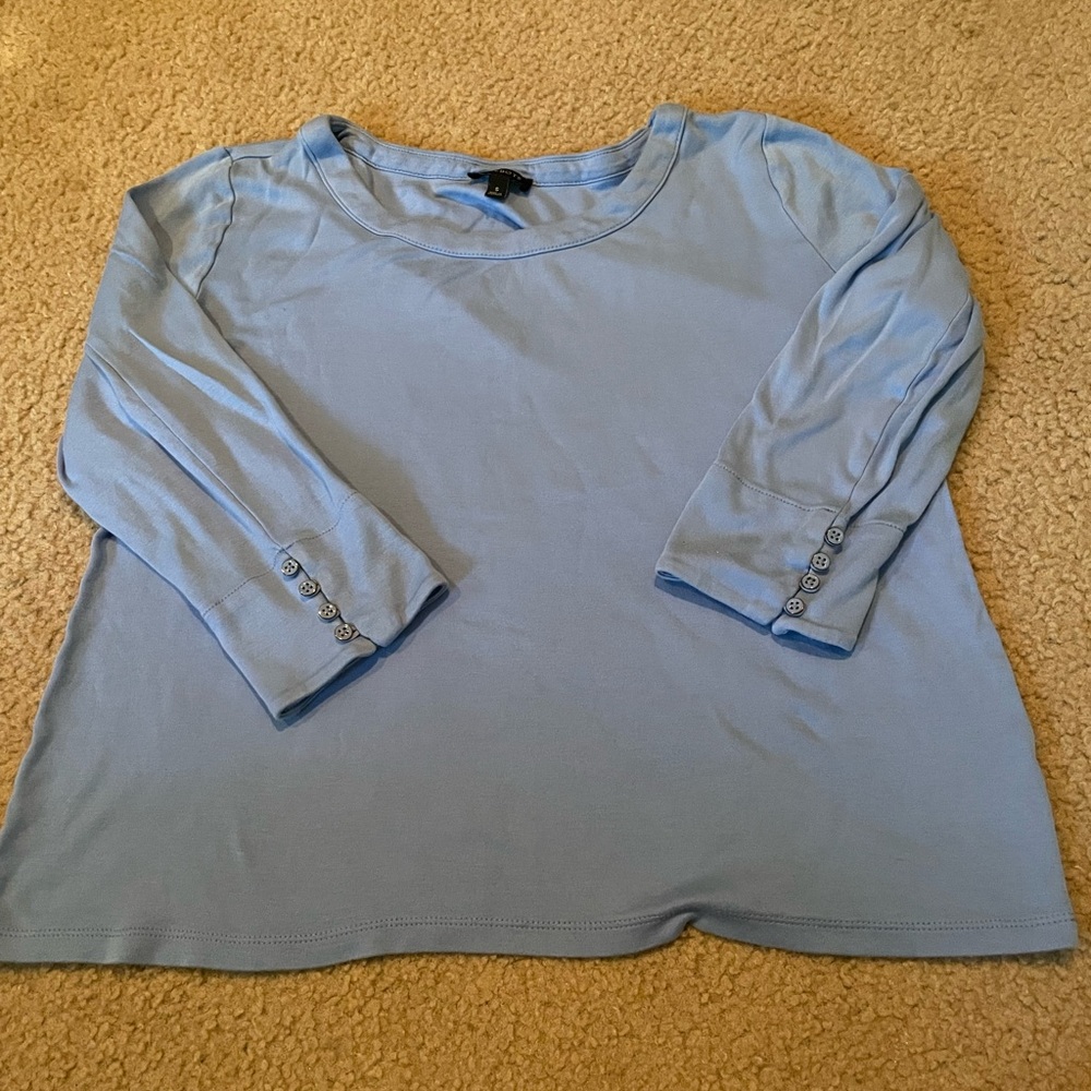 Talbots Blue 3/4 Sleeve Blouse
